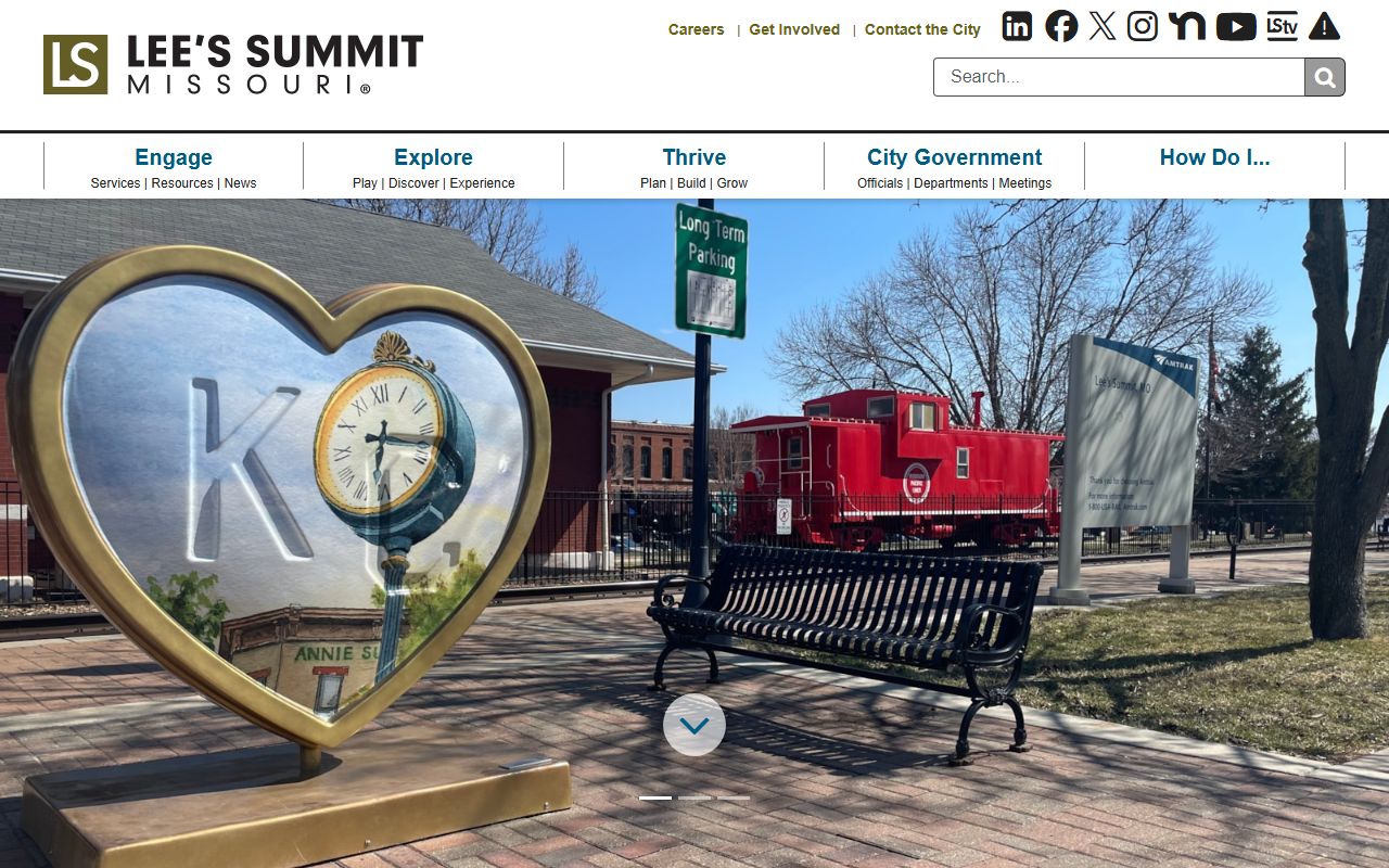 Lee's Summit city website with municipal court information