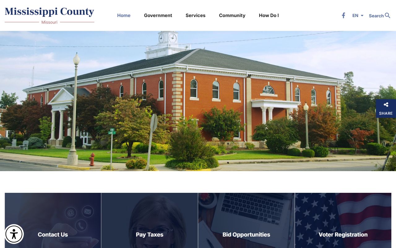 Mississippi County Missouri government website for court records
