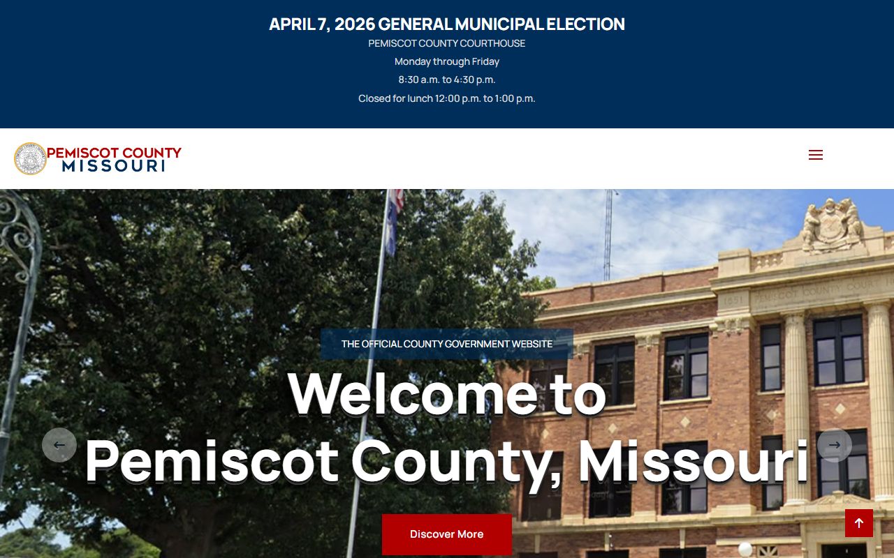 Pemiscot County website with court records information
