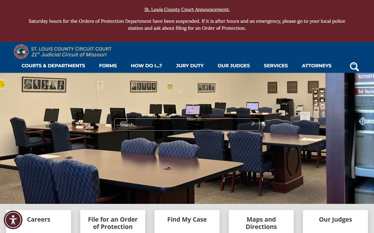 St. Louis County Circuit Court website for court records access