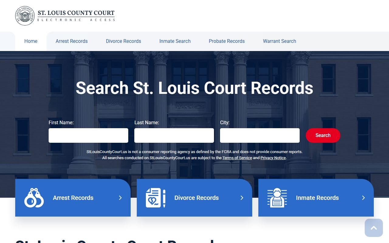 St. Louis County court records guide and access information