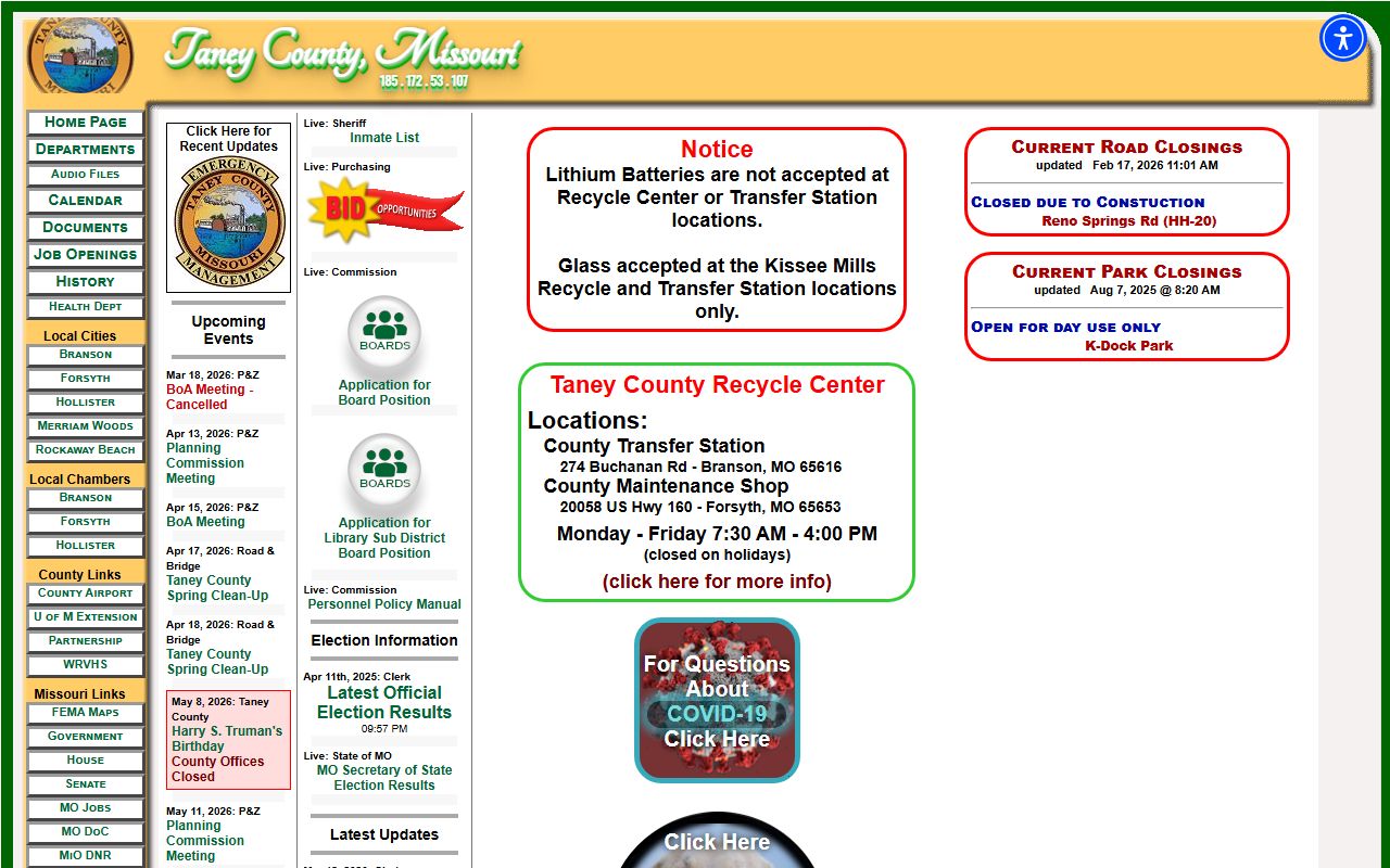 Taney County Missouri court records and case information